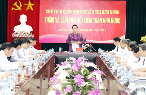 Chủ tịch Quốc hội Nguyễn Thị Kim Ngân thăm và làm việc với Kiểm toán Nhà nước